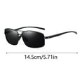 thumbnail image 2 of Lightweight Aluminum Frame Polarized Cycling Sunglasses Unisex Rectangular Lens for Outdoor Sports, 2 of 3