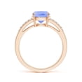 thumbnail image 2 of Angara Natural 2.45 Ct. Tanzanite with Diamond Classic Ring in 14K Rose Gold for Women (Ring Size: 12), 2 of 8
