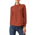 thumbnail image 5 of Women's Embroidery Floral Crew Neck Boho Peasant Blouse, 5 of 7