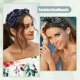thumbnail image 2 of 3pcs Bow Knotted Wide Headbands Fashion Hair Accessories for Women Black Red Navy Blue 2.28" Width, 2 of 7