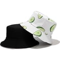 thumbnail image 2 of Sombrero de pescador estampado, estampado de frutas, sombrero para el sol plegable reversible de verano, 2 of 4
