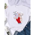 thumbnail image 3 of Camiseta con estampado de feliz navidad para mujer, ropa de vacaciones de los años 90, camisetas de año nuevo, camiseta gráfica, regalo de tendencia, 2025, 3 of 5