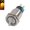 Yellow, variant on TeeRees 19mm Rotary Switch Latching 2 Positions 3-6V Metal Push Button Switch with Led,Yellow