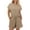 Khaki, variant on Pinspark Two Piece Lounge Set for Women Summer 2025 Knitted Outfit Drawstring Shorts Sweatsuits Set for Casual Travel