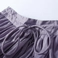 thumbnail image 5 of Dpytoraw Summer Women's Solid Color Linen Blend Midi Skirt Lightweight Draped Linen Length Skirt For Casual Wear Women’s Corduroy A-Line Midi Skirt Purple, 5 of 5