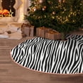 thumbnail image 6 of Daiia Zebra Skin Drawing Merry Christmas Tree Skirt , Xmas Large Lace-up Tree Skirt, Santa Snowflakes Rustic Home Decorations New Year Party Farmhouse Decor-48", 6 of 7