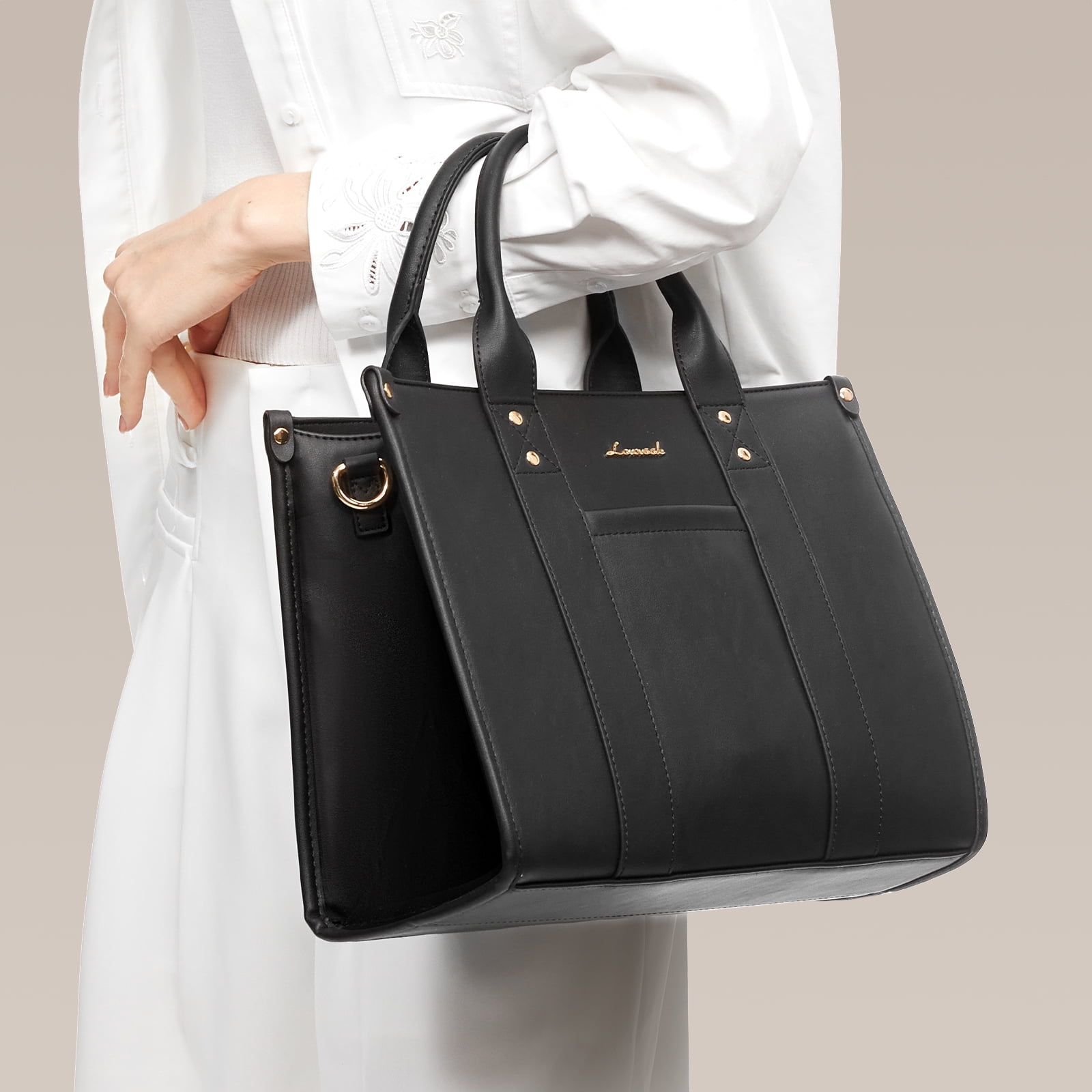 Lovevook Purse and Handbags,Vegan Leather Tote Bag for Women, Zipper Satchel Shoulder Bag Crossbody Bag for Daily