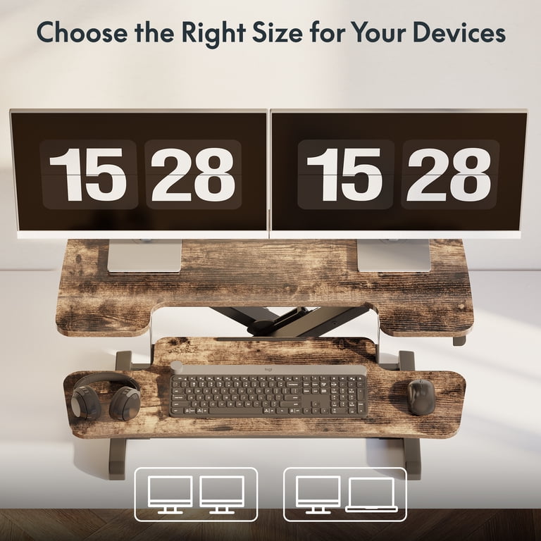 FitStand 36" Standing Desk Converter with Keyboard Tray photo 6
