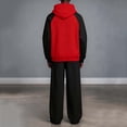 thumbnail image 4 of Maqroz Mens Sweatsuits 2 Piece Set Lightweight Tracksuit Long Sleeve Drawstring Hooded Sweatshirt and Wide Leg Sweatpant Breathable Lightweight Sport Wear, 4 of 9