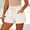Beige, variant on Women's Casual Solid Color Shorts Elastic Waisted Drawstring Summer Shorts with Pockets for Sport Sky Blue