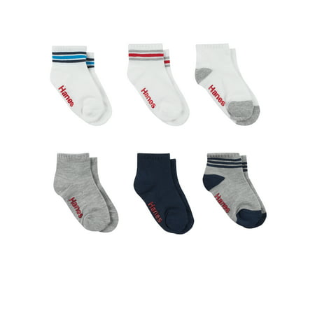 Hanes - Hanes Ankle Socks, 12-Pack (Baby Boys & Toddler Boys) - Walmart.com