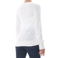 thumbnail image 3 of BAR III $55 Womens New 1199 Ivory Heather Long Sleeve V Neck Wrap Top XL B+B, 3 of 3