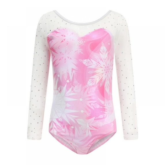 Girls Long Sleeve Gymnastics Leotards One-Piece Dancewear for 5-12 years Girls