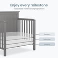 thumbnail image 4 of Dream On Me Ava 4-in-1 Convertible Mini Crib, Steel Grey, 4 of 9
