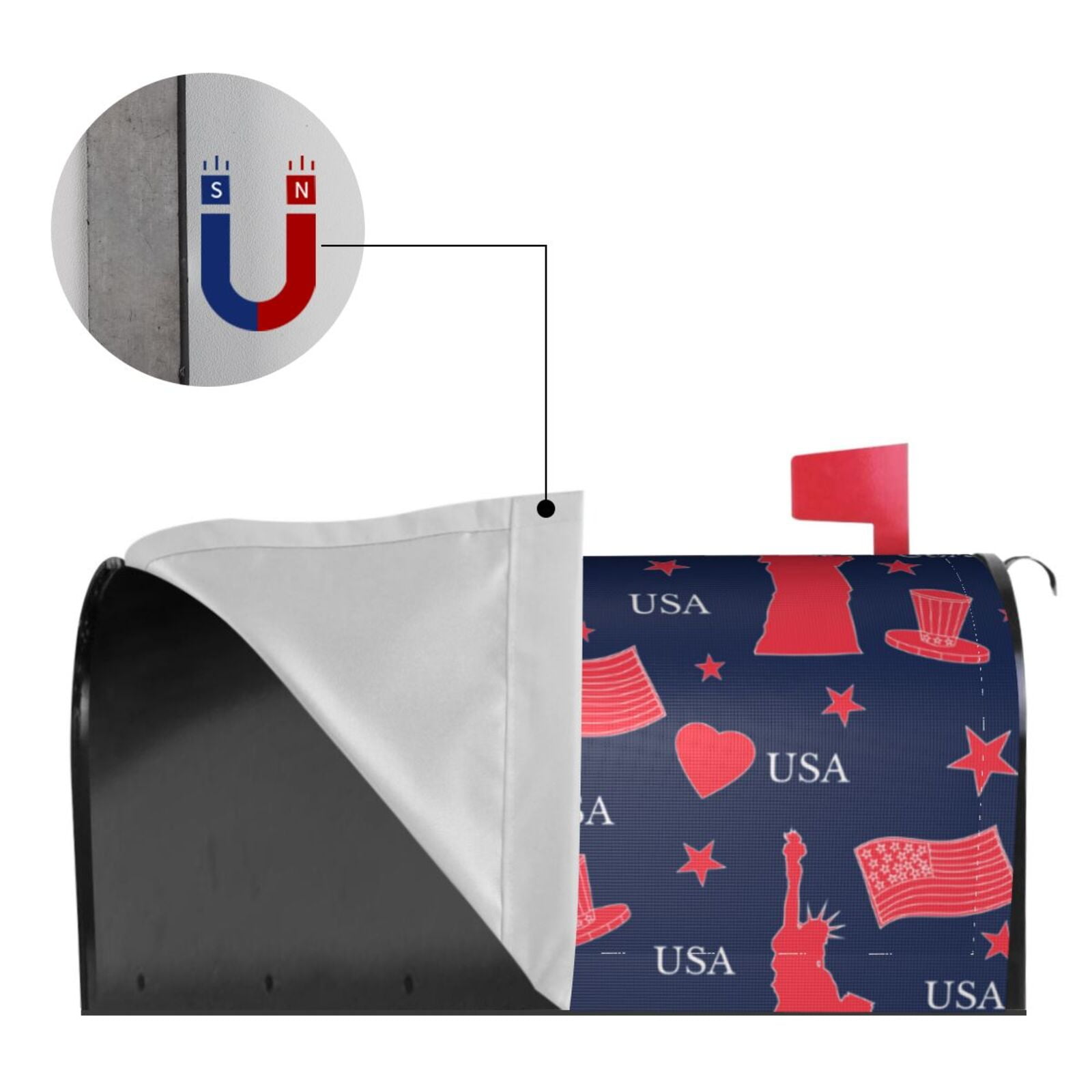 Kdxio Magnetic Mailbox Cover 21x18 in Mailbox Cover Outdoor Decoration Holiday Mailbox Covers for Home Garden Yard-21x18 in