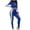 Blue, variant on Kaemgyyd 2 Piece Tracksuitset for Women Fall Fashion Outfits Casual Lounge Set Hooded Crop Tops and Long Pants Sweatsuits