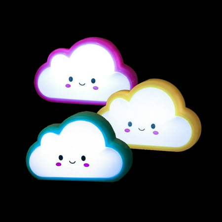 Induction Lighting - VicTsing 3 PCS Auto LED Light Induction Bedroom Cloud Shape Night Lights Bed Lamp