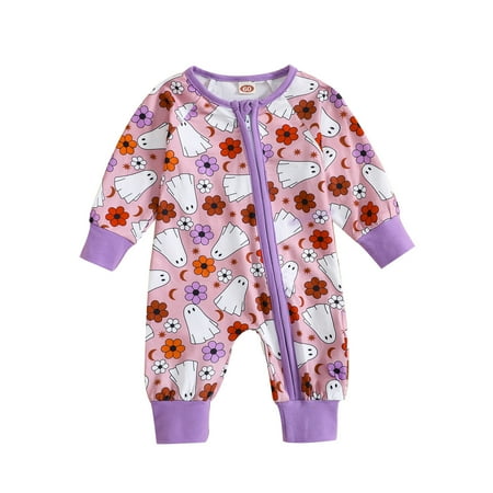 

Baby Boy Sweater Romper Toddler Baby Girls Boys Long Sleeve Cartoon Pumpkin Prints Summer Rompers Kids Jumpsuits