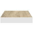 thumbnail image 2 of vidaXL 9.1" x 15.7" Oak and White Floating Shelves 2 Count, 2 of 7