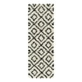 thumbnail image 2 of Unique Loom Trellis Shag Collection Area Rug - Ruth (2' x 6' Runner White and Black/Ivory), 2 of 10