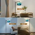 thumbnail image 2 of Arc Floor Lamps Silhouette coral fishes wreck bottom blue sea Modern LED Adjustable Lampshade Standing Light for Living Room Reading Bedroom Office, 2 of 5