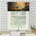 thumbnail image 3 of Forest Deer Curtains Valances for Home Decor Fall Hunting Theme Elk Wild Animal Country Rustic Farmhouse Window Valance for Bedroom Bathroom Living Room Dining Room Valances Set 54 by 18 in, 1 Panel, 3 of 6