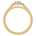 thumbnail image 3 of 0.90 CT TW Cushion Halo Petit Engagement Ring 14K Gold, 3 of 5