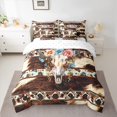 thumbnail image 2 of Castle Fairy Western Floral Bull Skull Twin Bedding Sets 7-Piece for Teens Boys Girls,Animal Cow Print Bedding Comforter Set Microfiber,Bohemian Tribal Aztec Breathable Sheet Sets, 2 of 8