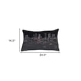 thumbnail image 2 of 24" Black Fort Worth Nighttime Skyline Lumbar Decorative Pillow, 2 of 5