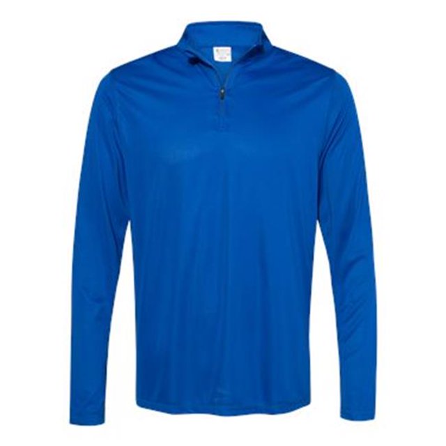 Attain True Hue Performance Quarter-Zip Pullover, Royal - 3XL