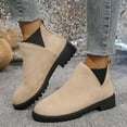 thumbnail image 2 of WEAIXIMIUNG Bottes Brunes pour Femmes Bottes d'Hiver pour Femmes Mode Couleur Unie Bottines en Suède Bottes Confortables au Tempérament, 2 of 8