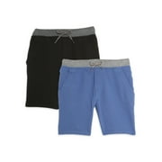 Wonder Nation Boys Cargo Jogger Shorts, 2-Pack, Sizes 4-18 & Husky