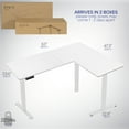 thumbnail image 6 of VIVO White Electric 63" x 47" Corner Standing Desk, 6 of 8