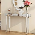 thumbnail image 3 of Wisfor Vanity Mirrored Console Table Entryway Storage Table Sofa Makeup Table, Silver 47.2"x12.6"x31.5", 3 of 13