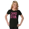 thumbnail image 3 of Camo Diva Cute Girly Hunting Season Womens Fitted Plus Size Graphic Tee Brisco Brands 2X, 3 of 5