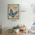 thumbnail image 3 of Butterfly Canvas Wall Art Butterfly Pictures Wall Decor Today I''ll Be Filled with Joy Canvas Painting Prints Artwork Modern Home Decoration Framed for Living room Bedroom Bathroom 12"X16", 3 of 6