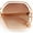 Peach - Brown, variant on Womens Octagon Butterfly Designer Oversized Fashion Plastic Sunglasses All Black