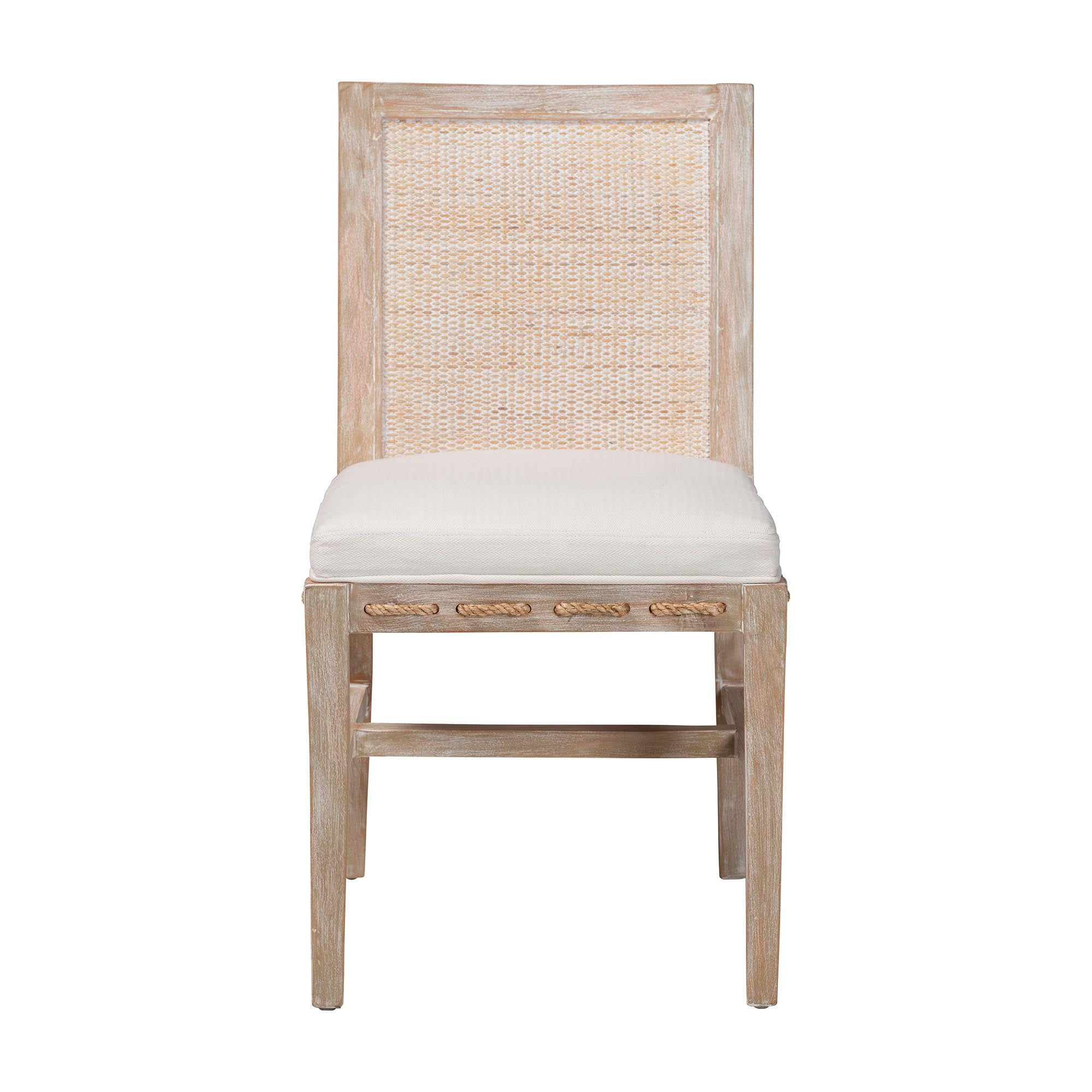 bali & pari Ashford Cottage Dining Chair, Whitewash Beige