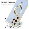 thumbnail image 3 of for Samsung Galaxy S23 Ultra Case [Support for Magsafe] Butterfly Pattern Magnetic Plating Screen Protector Luxury Elegant Case Camera Protector Shockproof Protective Corner Back Cover -Blue, 3 of 12