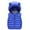 Blue, variant on Baby Boys Girls Hooded Vest Winter Puffer Outerwear Faux-Down Packable Kids Hoodies Winter Lightweight Sleeveless Bear Ears Zipper Up Jacket