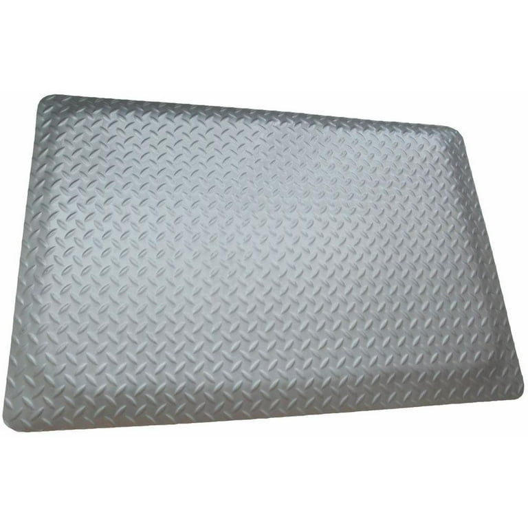 Rhino Anti-Fatigue Mats Black 3 ft. x 8 ft. x 1 in. Diamond Plate