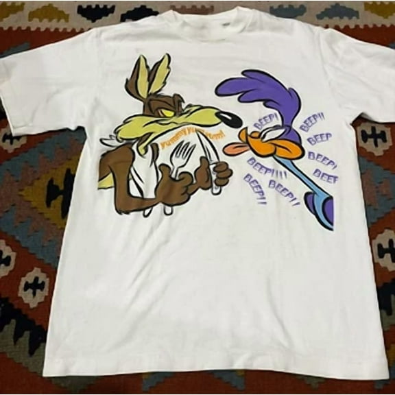 Wile E Coyote and the Road Runner 90s Funny Men T-Shirt S-5XL