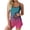 Hot Pink, variant on Keeplus Cute Pajama Sets for Women Plus Size 2 Piece Casual Gradient Pjs Set Sleepwear Sleeveless Camisoles Shorts Casual Lounge Sets Outfits