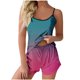 thumbnail image 1 of Sexy Pijama Conjunto para las Mujeres Gradiente Eslinga sin Mangas Tanque Empalme Pantalones Cortos Casual Pijamas Conjunto, Poliéster, 1 of 5