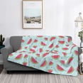 thumbnail image 2 of Yiaed Watermelon Print Blanket Throw Blanket Soft Cozy Flannel Blanket for Home Bed Sofa Couch Chair-60"x50", 2 of 6