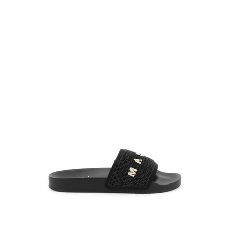 

Marni Logo Raffia Slides