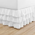 thumbnail image 2 of Betsey Johnson Solid Microfiber White King Ruffled Bedskirt, 2 of 4