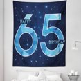 thumbnail image 1 of Modern Tapestry, Modern Numbers on the Night Sky Inspired Dark Backdrop, Fabric Wall Hanging Decor for Bedroom Living Room Dorm, 5 Sizes, Dark Blue Pale Blue, by Ambesonne, 1 of 1