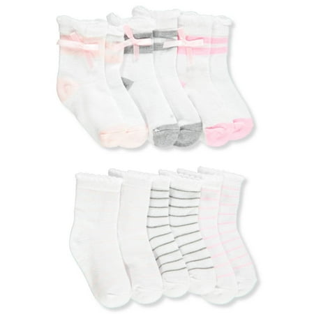 Girls Smock - Sock Star Baby Girls' 6-Pack Crew Socks
