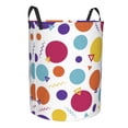 thumbnail image 2 of LNWH Laundry Basket, Multicolored Dot Print Pattern Foldable Laundry Hamper With Handles Waterproof, Small Size, 2 of 8